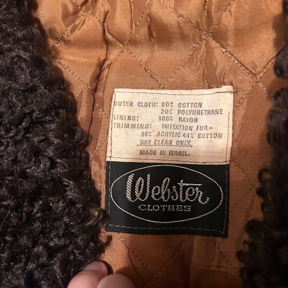 1970s Made in Israel cotton rayon French Tissavel imitation fur double breasted - Picture 13 of 16